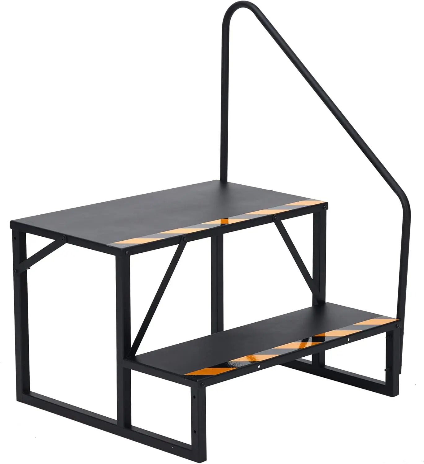 

RV Steps with Handrail, Heavy Duty Stable Universal Stair, Mobile Home Stairs Outdoor RV Step Ladder for Travel Trailer