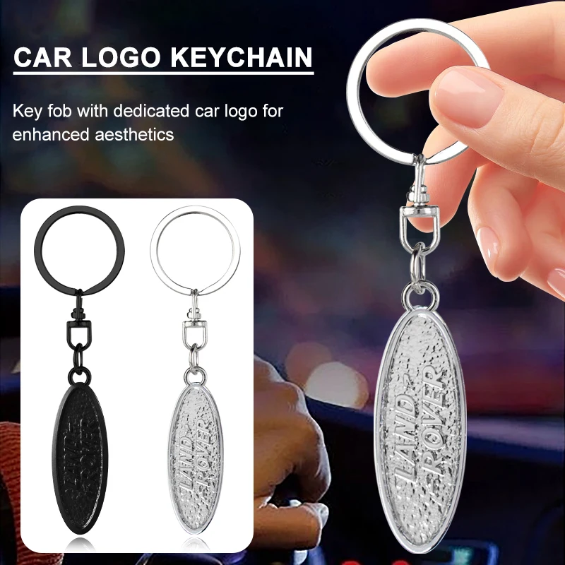 1Pcs Metal Car Badge Keychain Zinc Alloy Keyrings Accessories For Land Rover Rnage Rover 2 3 4 Freelander Defender Evoque Sport