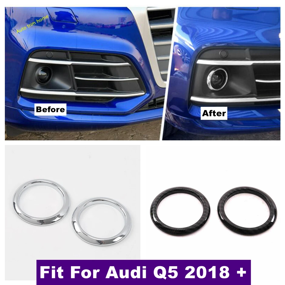 

Front Fog Light Lamp Decor Ring Cover Trim Fit For Audi Q5 2018 - 2021 Car Accessories