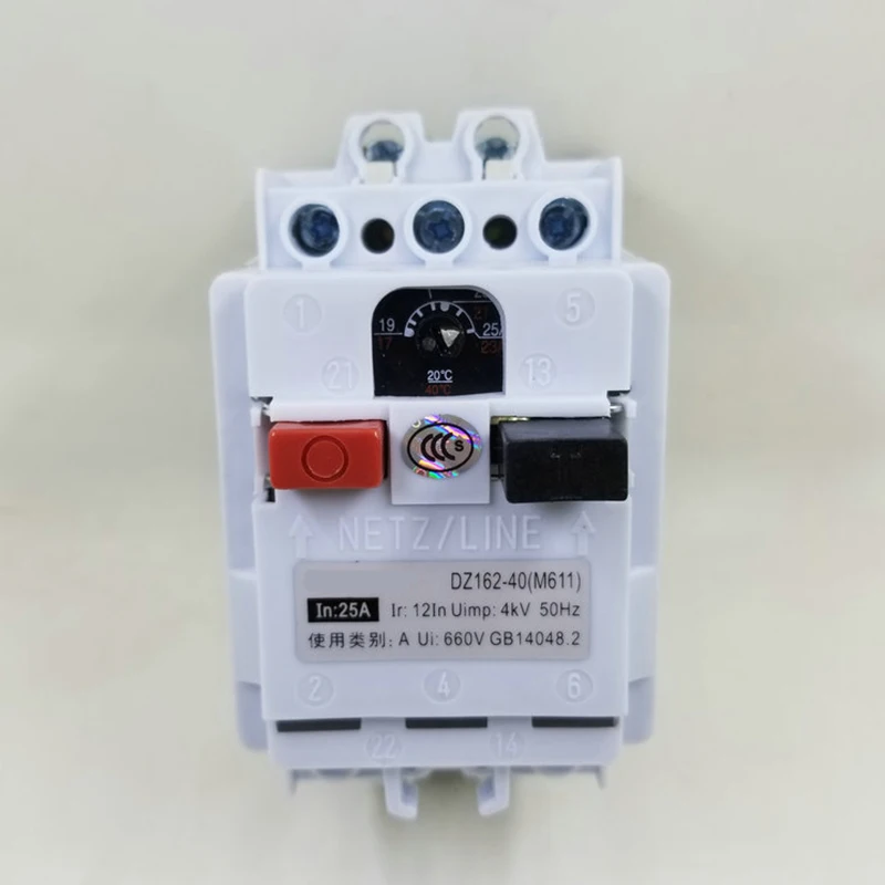 DZ162-16 M611 Plastic Shell Circuit Breaker For Car Washing Machine Overload Short Circuit Protection