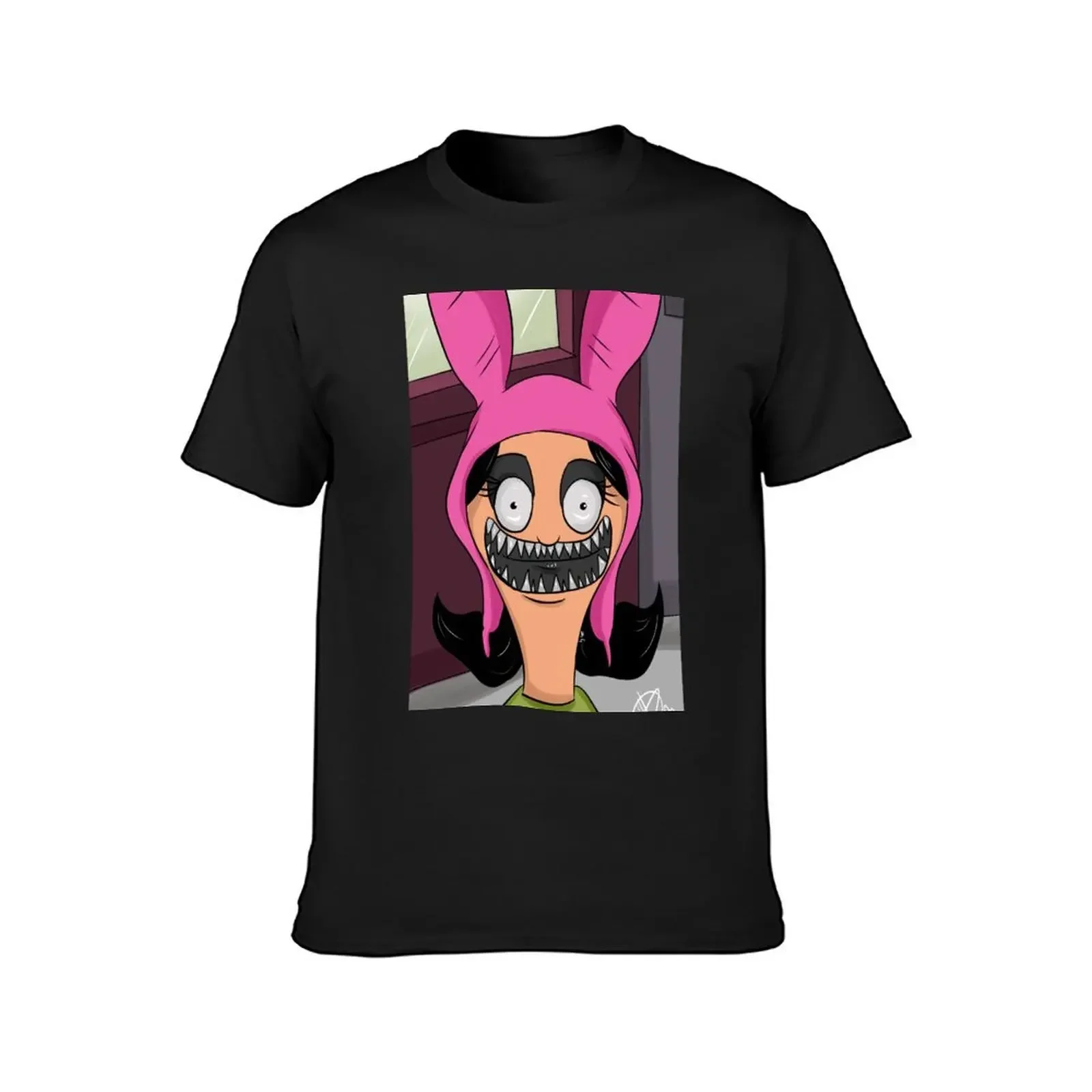 Pink Bunny Ear Girl T-Shirt graphic tee shirt baggy shirts t shirts for men cotton