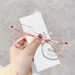 Myopia Glasses Women Transparent Computer Glasses Ultralight Polygon Frame Eyeglasses Blue Light Optical Clear Eyewear 0 To -600