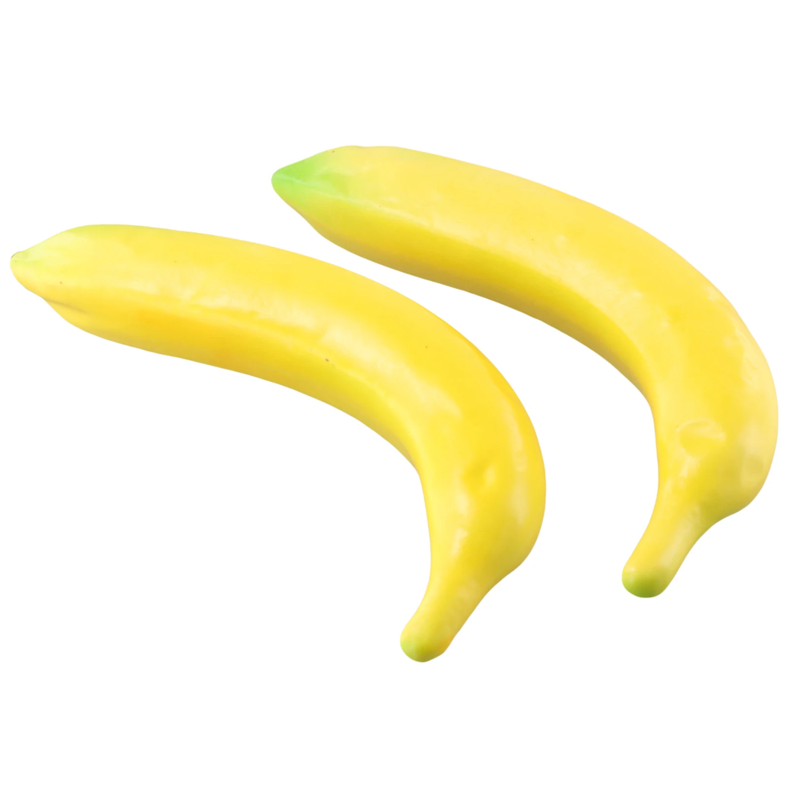 2Pcs 20cm Artificial Banana Fake Plastic Fruit Display Photography Props Home Decoration Supplies Ornament Simulated Banana