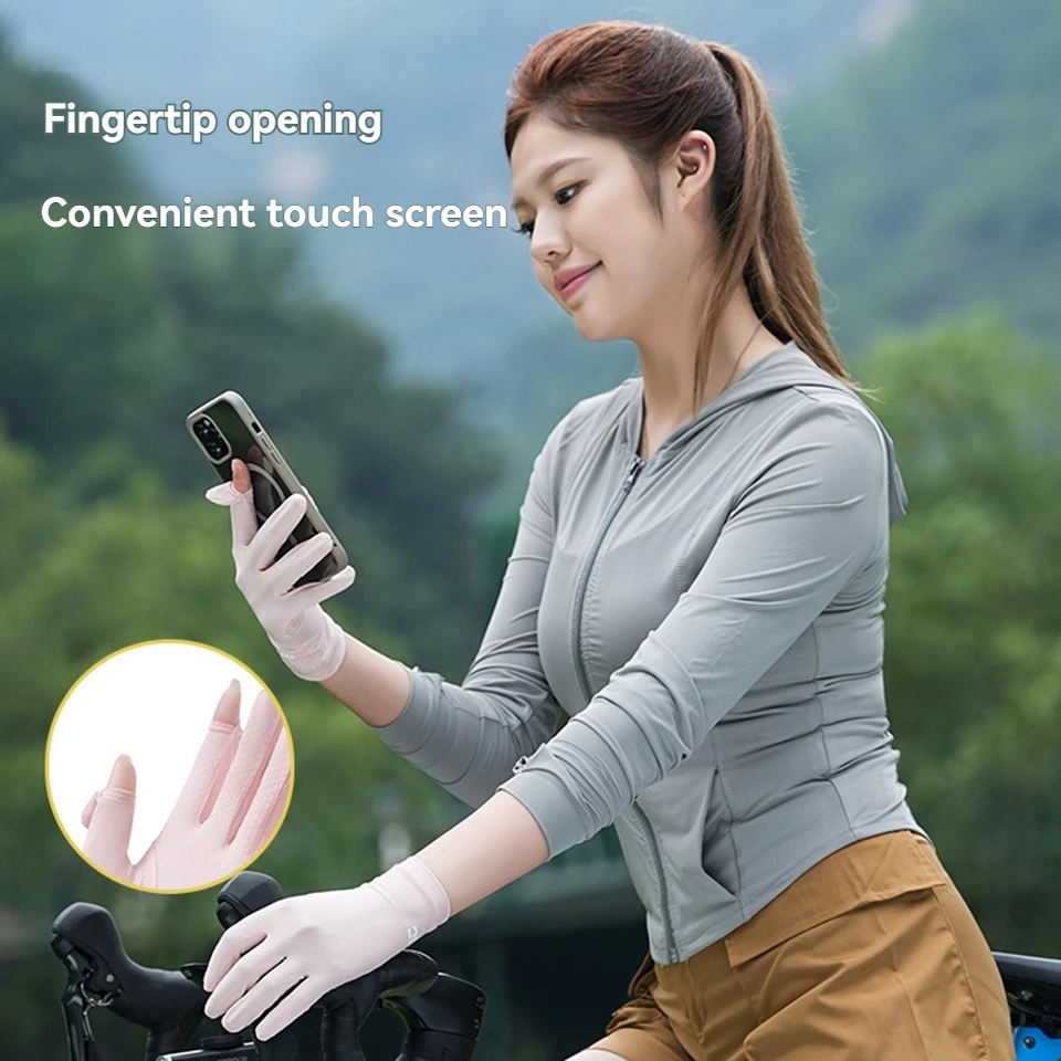 GTUBIKE Cooling Arm Sleeves Cover Women Men Sports Running Anti UV Sun Protection Gloves Outdoor Fishing Cycling Driving Sleeves