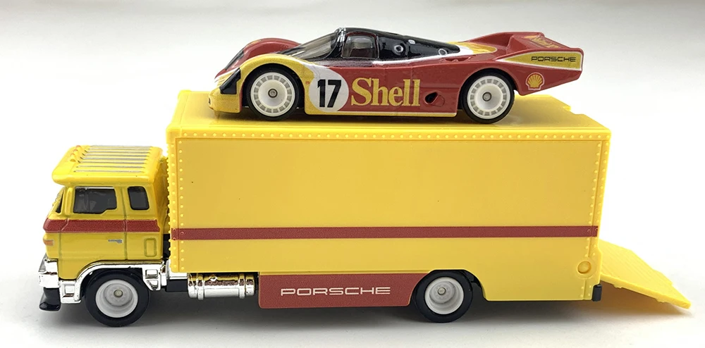 Hot Wheels Team Transport Cars PORSCHE 962 & SAKURA SPRINTER Car Culture  Collection Metal Die-cast Model Vehicles FLF56