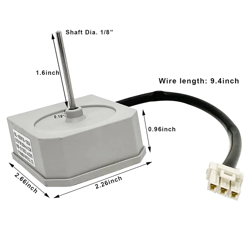 محرك مروحة الثلاجة ABHU DC12V KBL-48ZWT05-1202A للطهاة السحرية، ثلاجة فريجيدير، TCL، ثلاجة أومار، 2 وات 2200 دورة/دقيقة CCW
