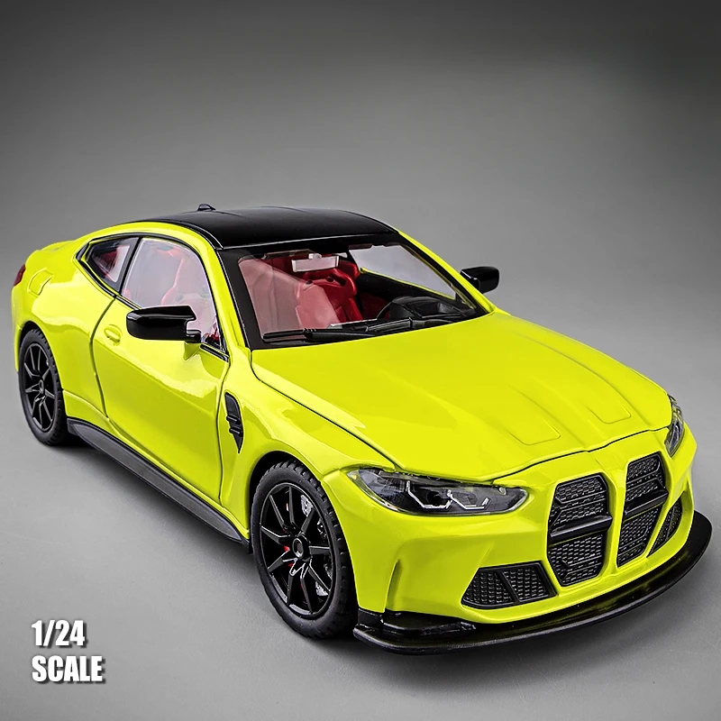 

Масштабная модель автомобиля M4 Sports Coupe 1:24 из литого сплава, классическая настольная высокодетализированная декоративная коллекционная модель, подарок