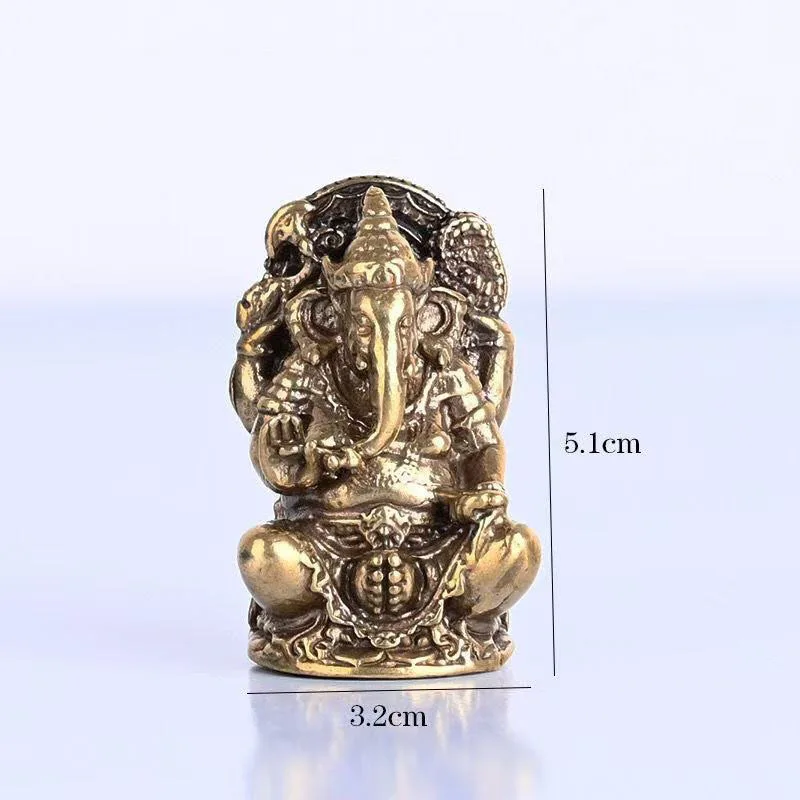 Brass handicrafts elephant nose deity statue Southeast Asian style ornament bronze ware