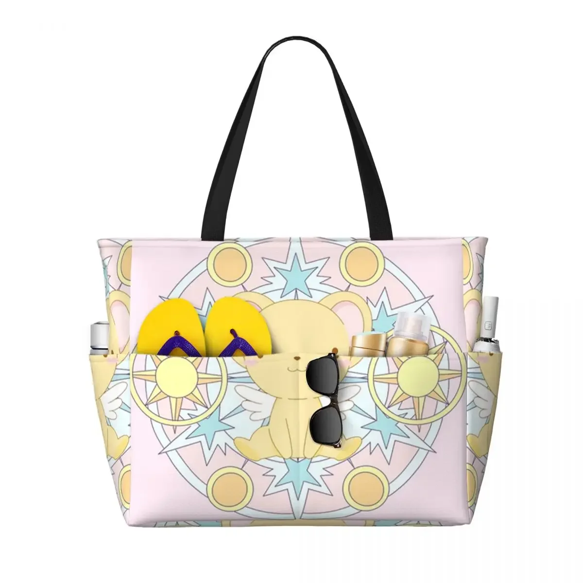 Kero Sakura Card Captor Kawaii Beach Tote Bag Sport Gym Yoga Duffle Large Tote Bag Women Travel Bag Fitness bag