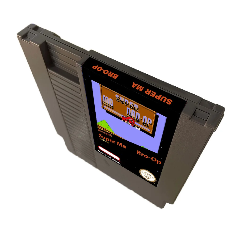Super Ma Bro-op NES Rom Hack - 8 بت 72 دبابيس بطاقة الألعاب PAl/NTSC USA VERSION Game Cartridge لوحدة التحكم NES الكلاسيكية - اللغة الإنجليزية