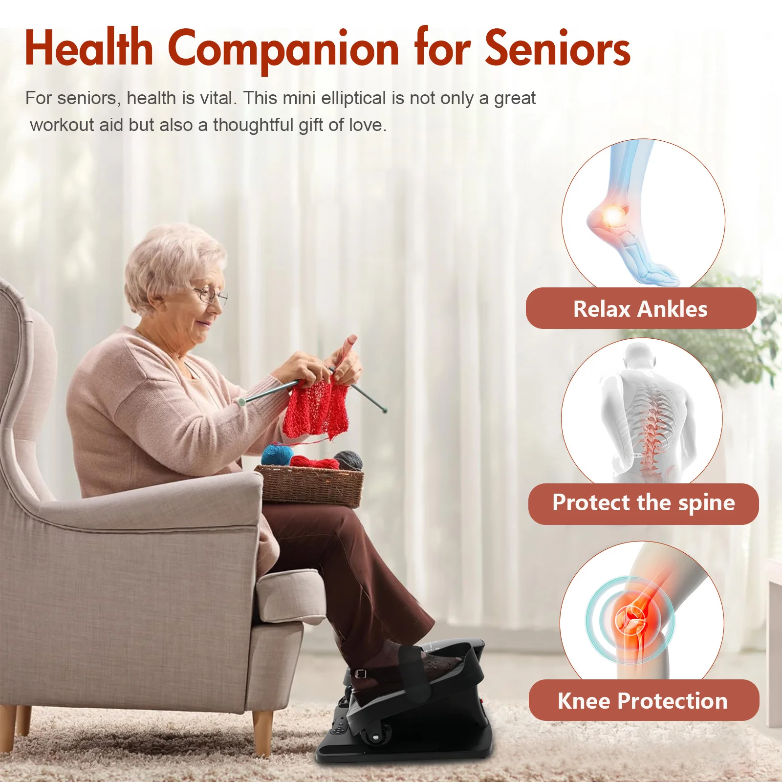 مدرب كهربائي بيضاوي الشكل يجلس الساق التمارين المحمولة دواسة صغيرة المدرب 12 سرعة قابلة للتعديل التحكم عن بعد للمكتب المنزلي