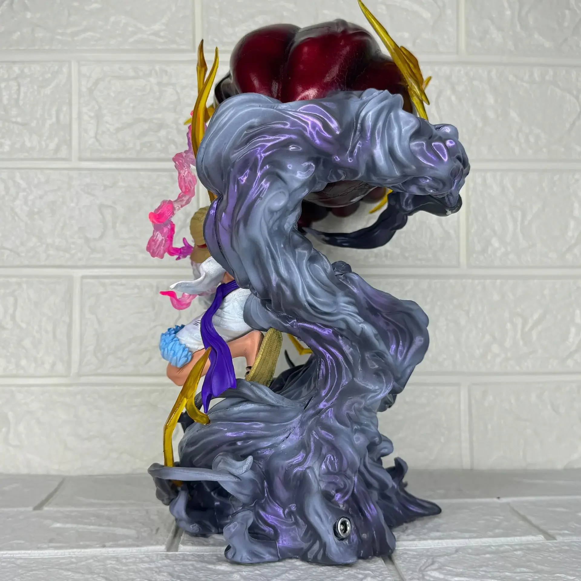 35 ซม.มวยลัฟฟี่รูปวันพีซไลท์อัพอะนิเมะฟิกเกอร์สะสมเดสก์ท็อปเครื่องประดับตกแต่งของขวัญที่ดีที่สุดสำหรับเด็กผู้ชาย