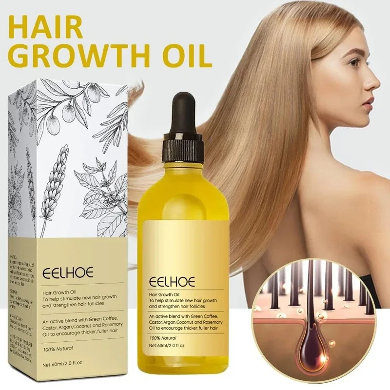 60ml โรสแมรี่หนาแน่นน้ํามันหอมระเหยผมมังสวิรัติลาเวนเดอร์ซ่อมแซมเส้นผมความเสียหายป้องกันผม Smooth ขน Nourish Hair Care น้ํามัน