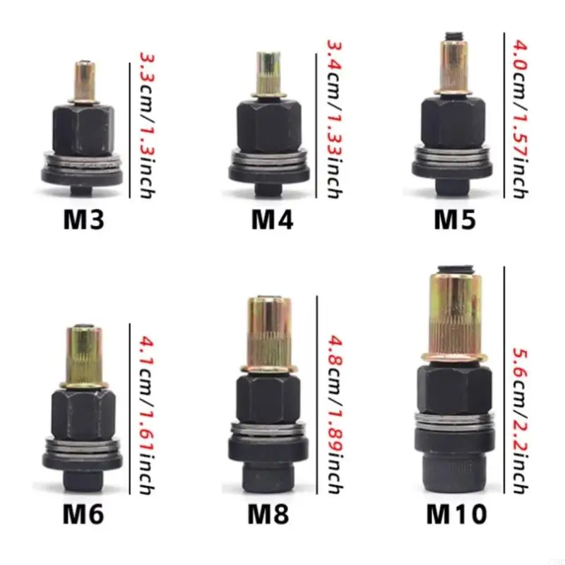 Completa eficiente Manual Manual Conjunto tuercas remache manual para diámbano profesional Uso profesional Seguridad