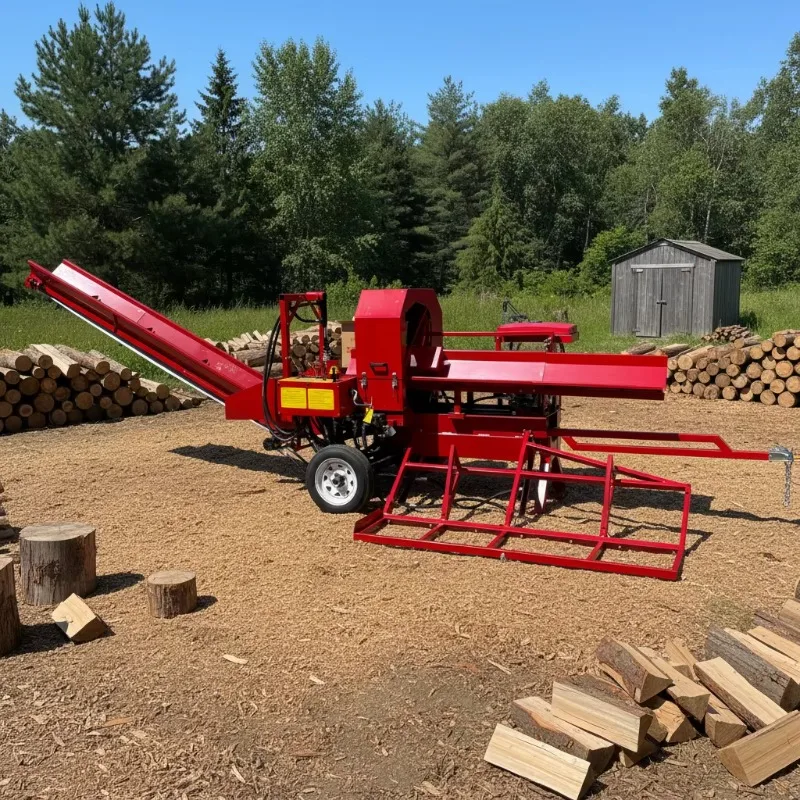 Hot-selling Heavy Duty 22T Wood Processor  Engine Powered Firewood Processor with Hydraulic Log Splitter