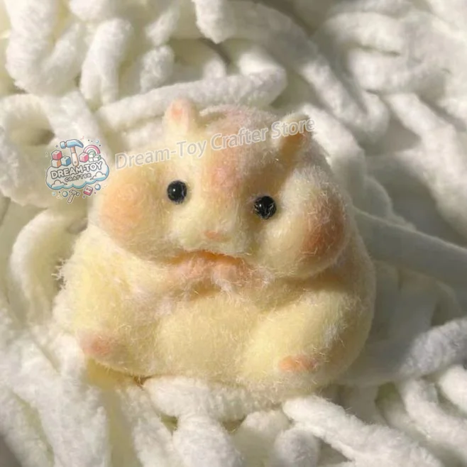 Handgemachte süße Plüsch pelzige Hamster Squeeze Spielzeug Taba Squishy Tisch Anti-Stresses Zappeln Spielzeug Stress Relief Dekompression Spielzeug – Detail 9