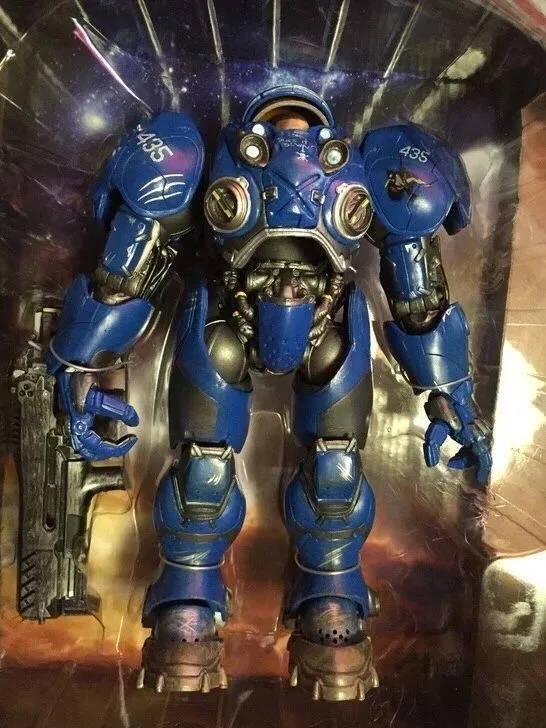 Starcraft 2 modelo hecho a mano de Terran Machine Gunman Tekis Finley, muñeca de juguete con muñeca móvil, modelo de adornos, regalo de cumpleaños