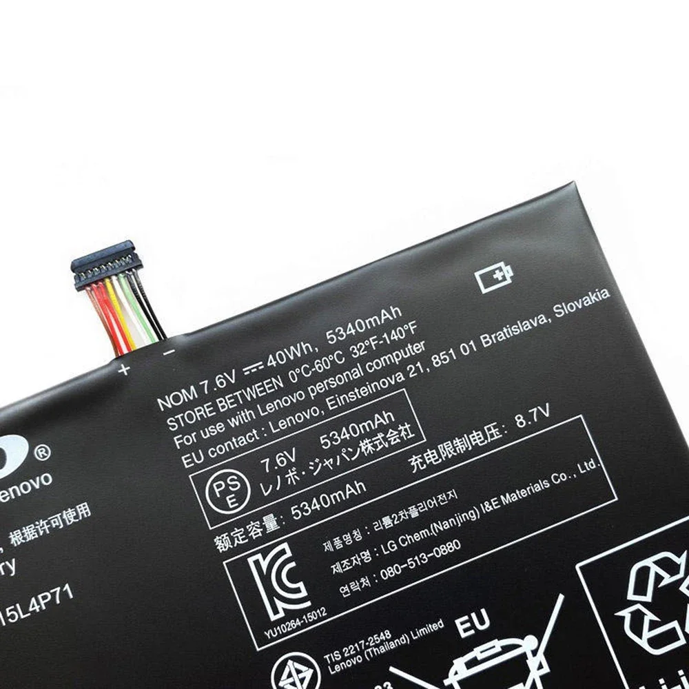 Brand New Original L15L4P71 7.6V 40Wh Laptop Battery for Lenovo MIIX 700 MIIX 700-12ISK 5B10J40259 5B10J40264 L15C4P71