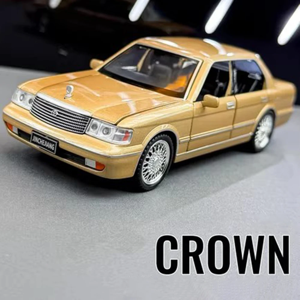 1:32 Scale Crown Corolla Car Model Toy Alloy Diecast Sound Light Pull Back Doors Opened Miniature Cars Models Kids Presents