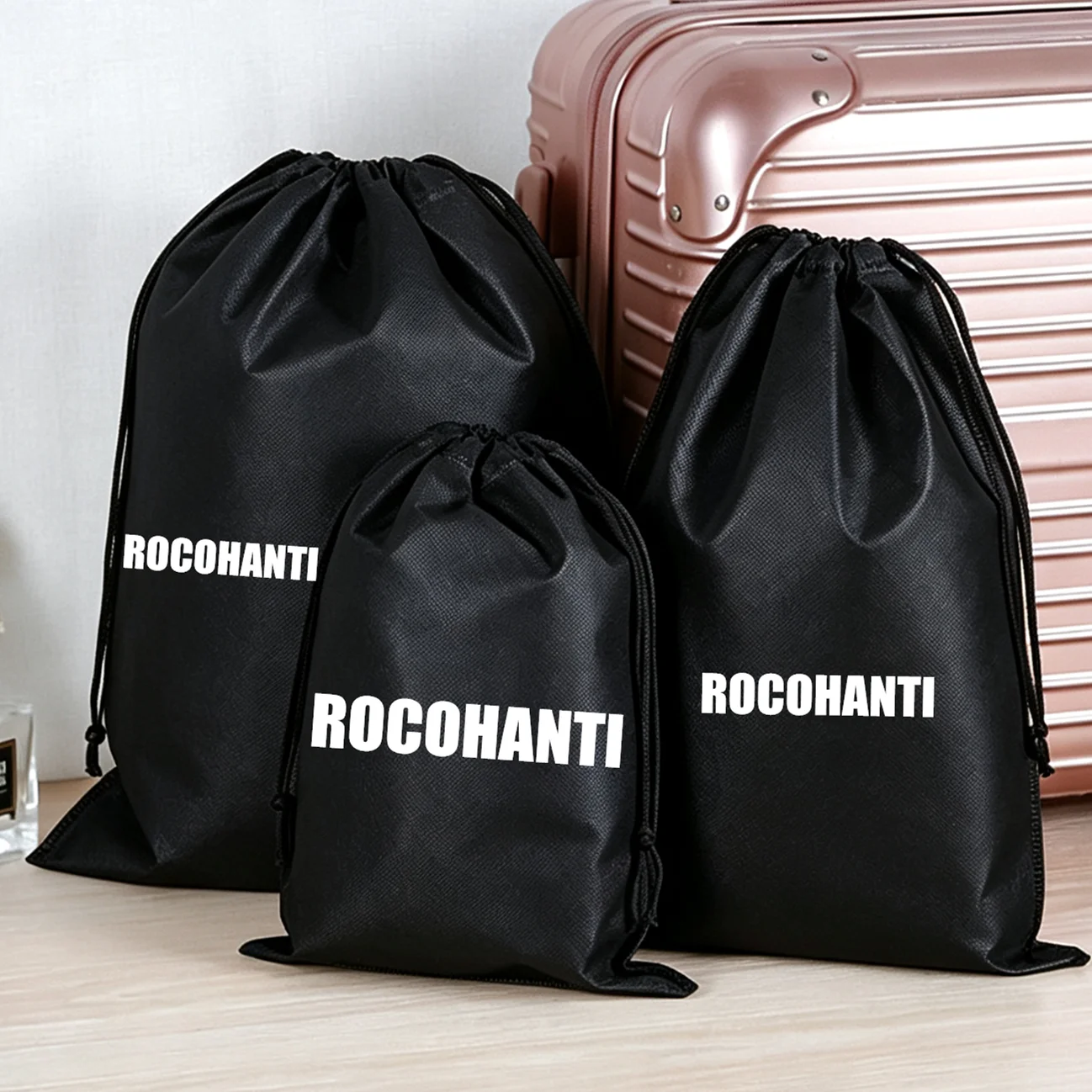 Shoe Bag Dust - 100X Многоразовые нетканые сумки-шопперы с индивидуальным
