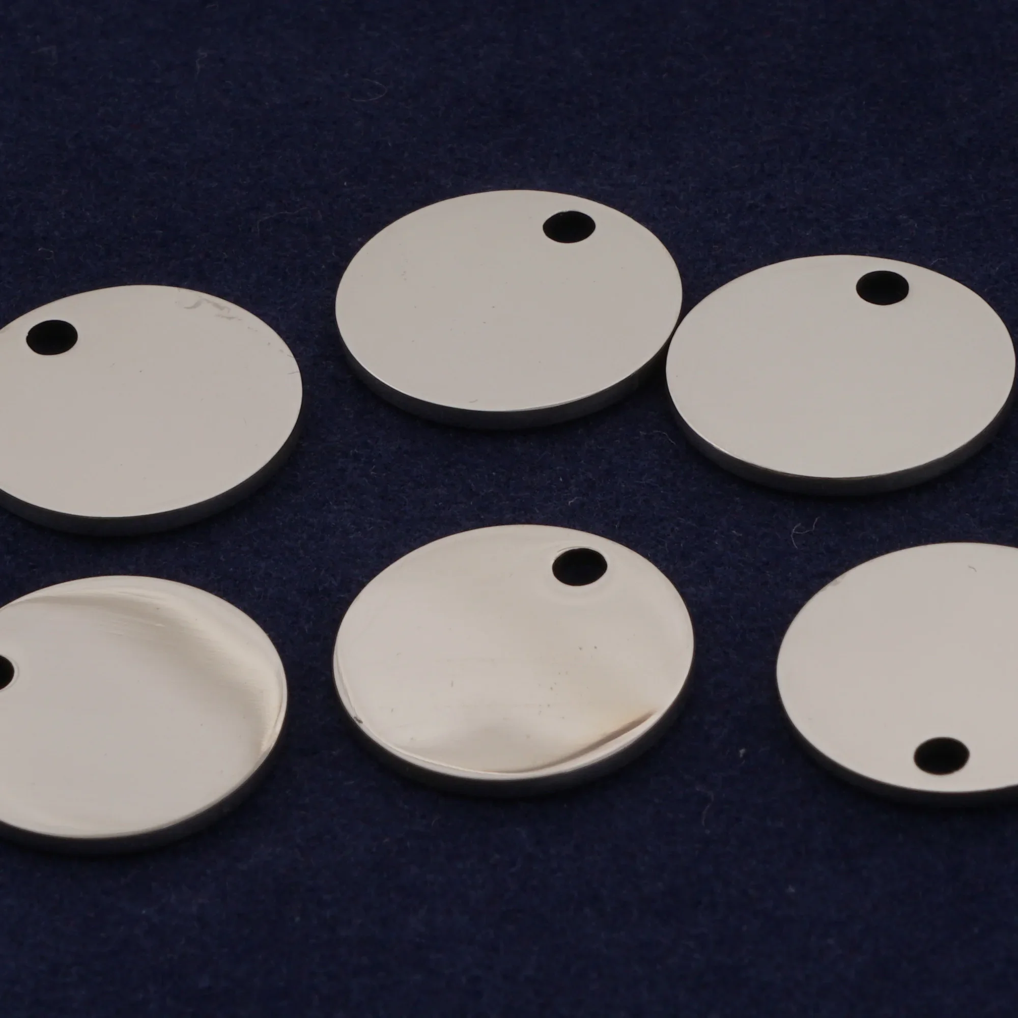 10pcs 9/16'' Round Metal,stainless Steel Blank,18 Gauge Mirror Polished Pendant Charm,jewelry Diy,14.5mm  Engravable Blank