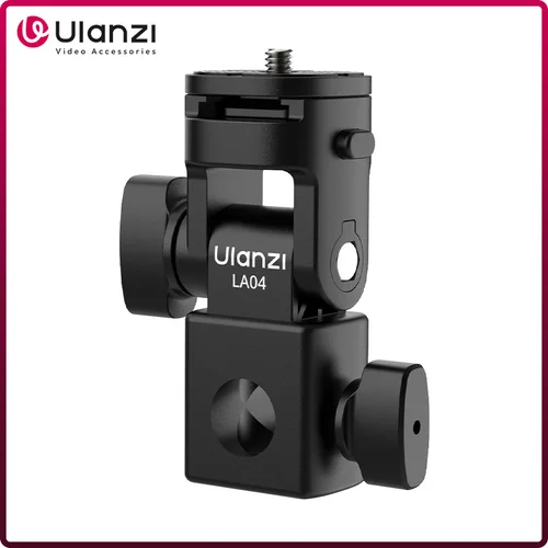 Imagen 1 del producto Ulanzi LA04 Adaptador de soporte de luz universal con soporte de zapata fría de 1/4"" para soporte de teléfono Cámara DSLR Luz LED 180 °   Inclinación para iluminación