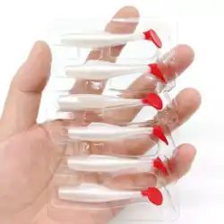 DUODUOYU 6PCS NEW TPE Soft Fishing Lure 1.7g/55mm T-Tail Soft Silicone Swimbait Wobbler For Pike Bass Shad Fishing Tackle