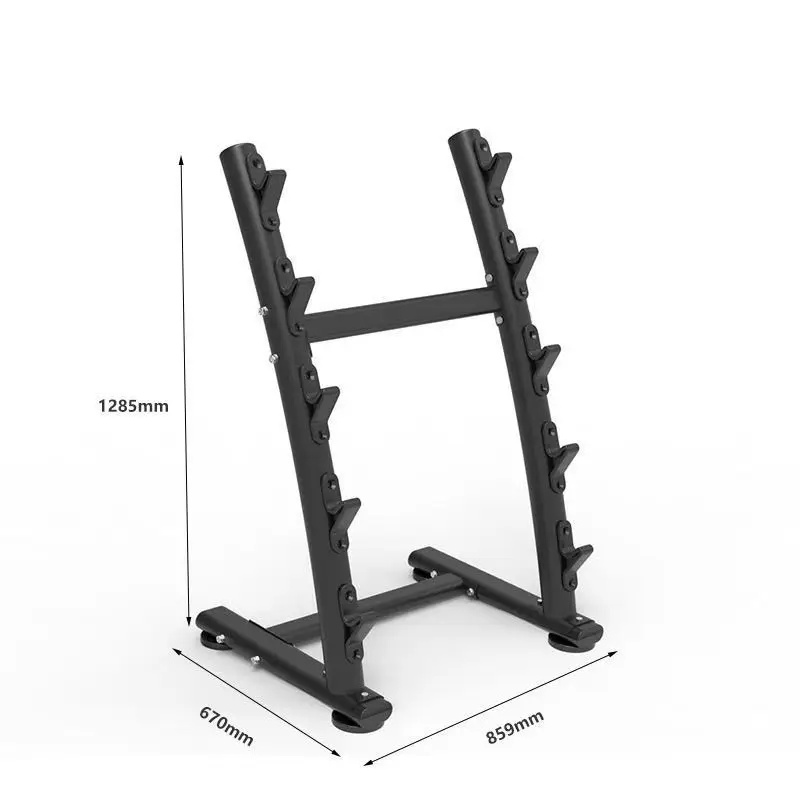 Single-Sided Power Rack Free Standing Barbell Storage with J-Hooks & Safety Bars