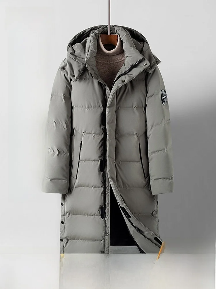 

Snow Flying 90 Duck down Jacket Men's Detachable Hat Thickened Mid-Length Warmth Polyester Fiber Spring Outdoor Coat W