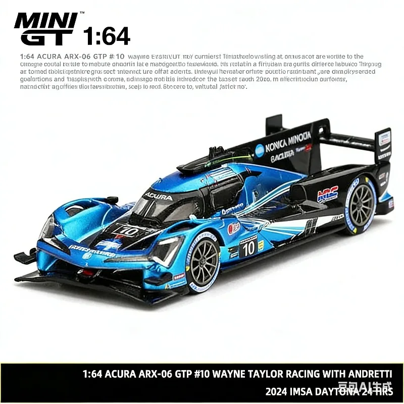 

Модель гоночного автомобиля MINI GT 1:64 Acura ARX-06 GTP из сплава, для игрушек для мальчиков и коллекционных предметов для взрослых.