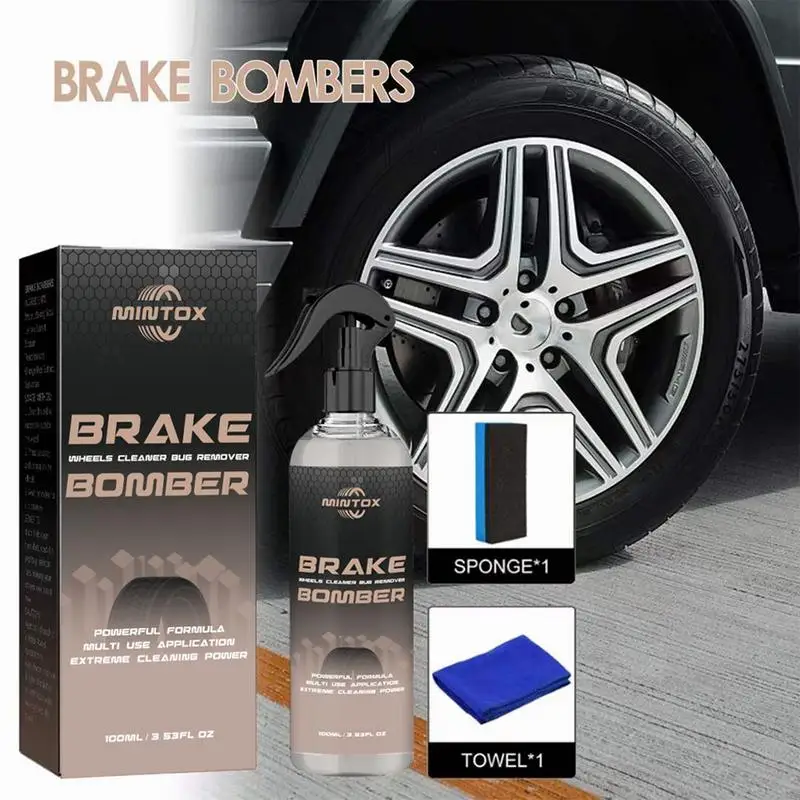 

Tire Rim Cleaner Brake Cleaner Spray With Sponge And Wipe Wheels Tires Cleaners Stealth Garage Brake Bomber Wheel Cleaner Spray