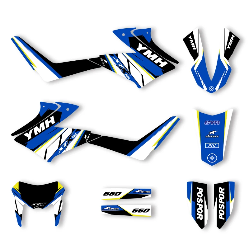 

Sawrain Custom Motorcycle Backgrounds Graphcis Decal Stickers Kits for YAMAHA 2008 2009 2010 2011 2012 2013-2015 XT 660X 001