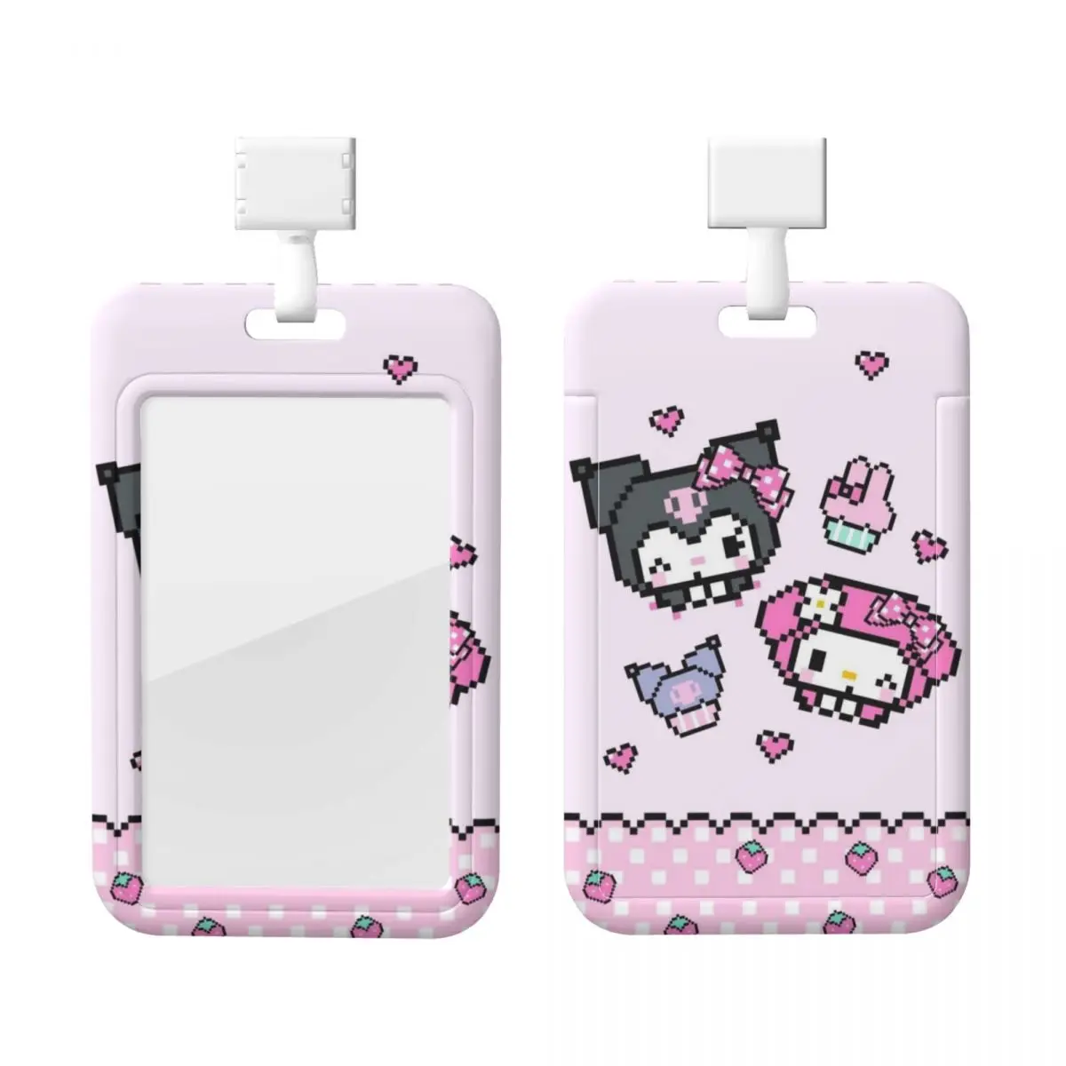 

Пользовательские Kuromi мультфильм манга держатели кредитных карт шейный ремешок ремешок ID бейдж держатель карты для больниц инженеров держатель карты