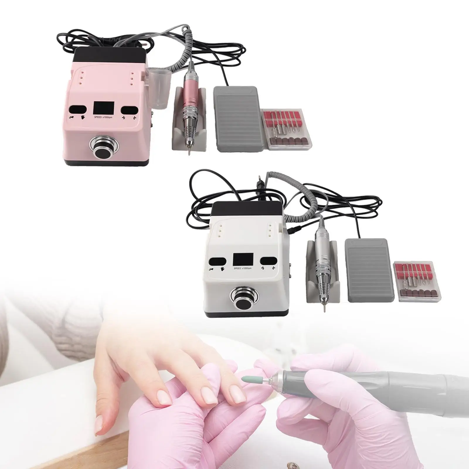 Elektrische nagelboorset 30.000 RPM nagelvijlset Salon Gebruik manicure pedicure voor schuren