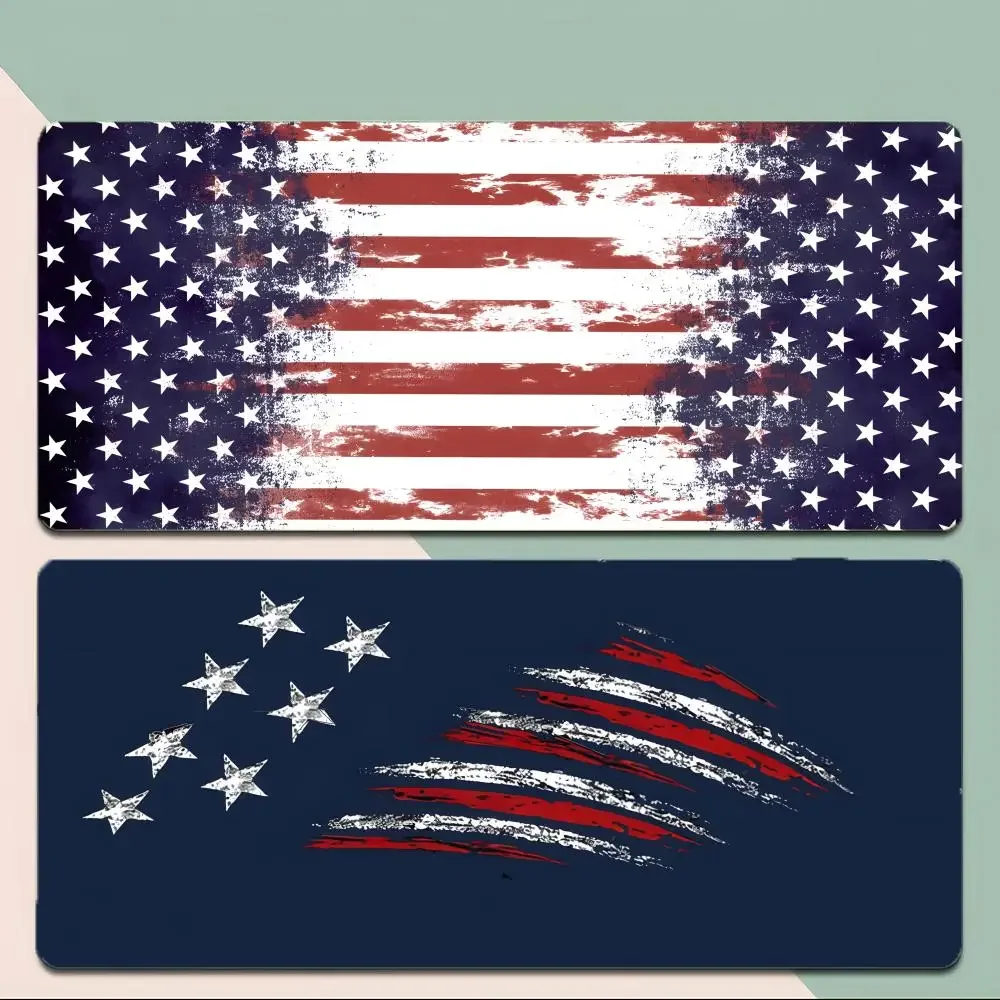 symbol classic A-AmericanFlag Mouse Pad Thick Stitched Edge Gaming Mousepad Large Non-Slip Desk Mat