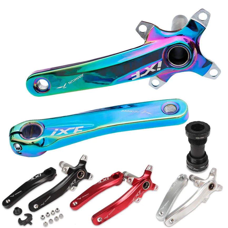 MTB Mountain Bike Hollow Crank Aluminum Alloy Bicycle Crankset Disc BB Chainwheel Hollowtech Crank Arm Chinaring