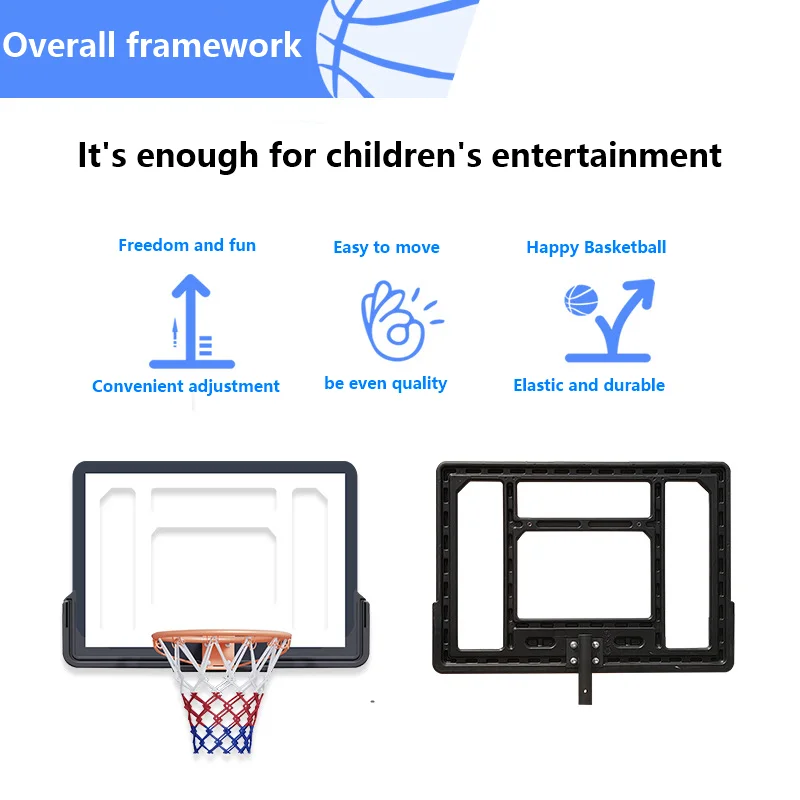 Outdoor Movable Basketball Hoop Stand Adjustable Children, School, Indoor Training Standard Basketball  Hoop