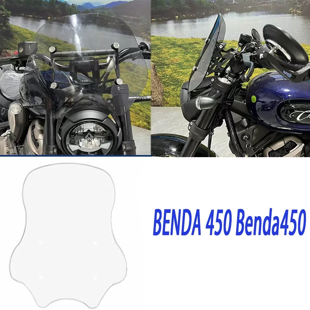 

Suitable For BENDA 450 Benda450 Windshield Windshield Wind Deflector Front Glass Transparent BENDA 450 Benda450