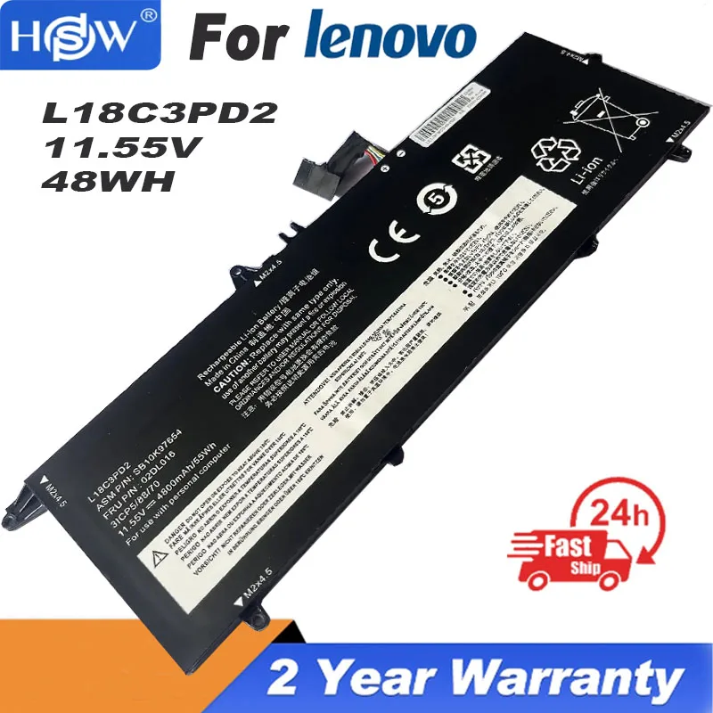 

NEW L18M3PD1 L18C3PD2 Laptop Battery For Lenovo ThinkPad T14S T490S T495S Series L18C3PD1 L18L3PD1 L18M3PD2 02DL013 02DL01