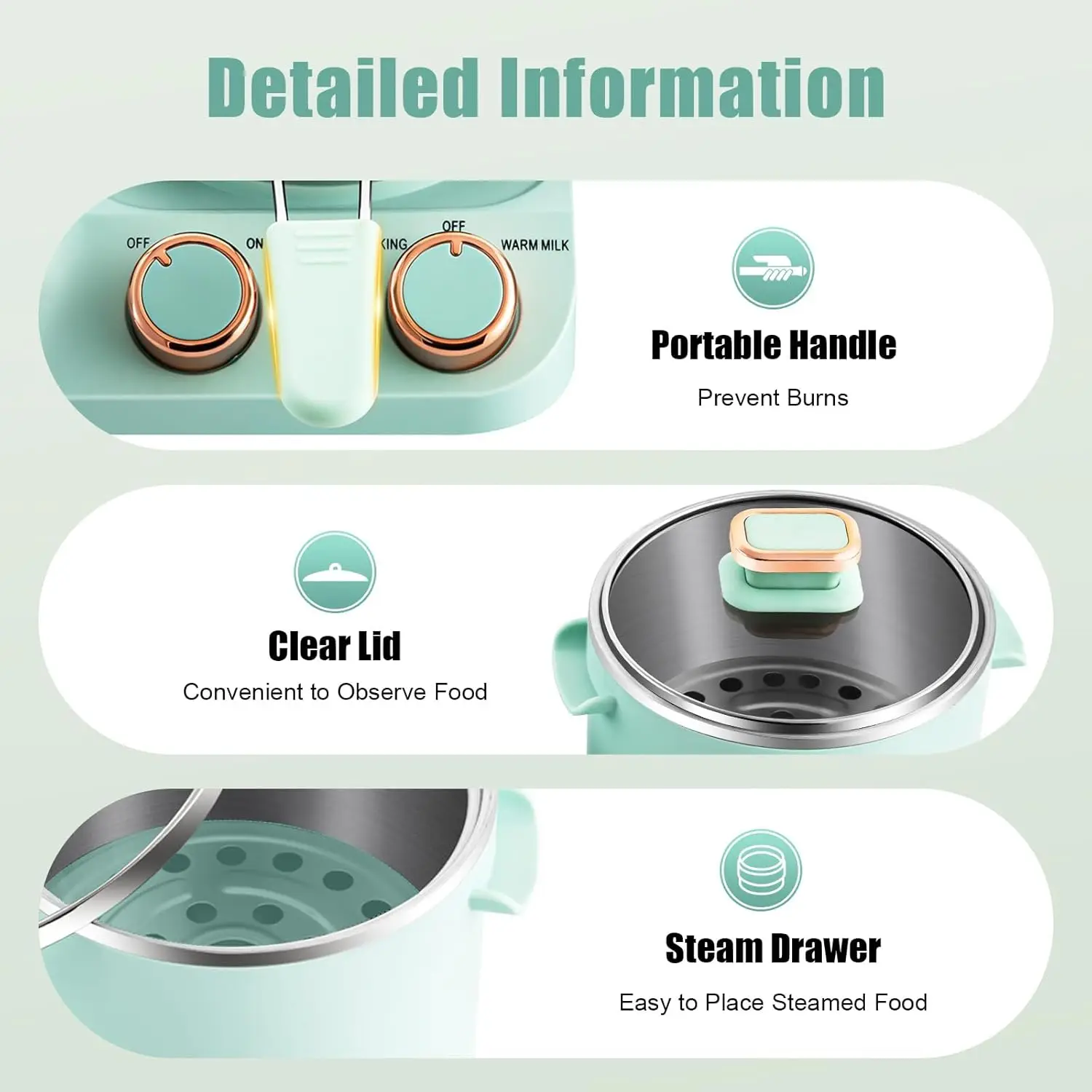 محطة إفطار 3 في 1، محمصة خبز صغيرة منزلية غير لاصقة، صانع ساندويتش الإفطار، مع وعاء الحساء ومقلاة الإفطار