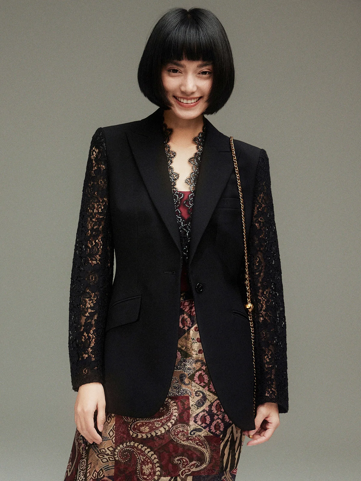 

Модный деконструированный костюм с кружевными вставками и 3D-кроем из смесового хлопка, с эффектом утяжки талии, элегантная женская одежда