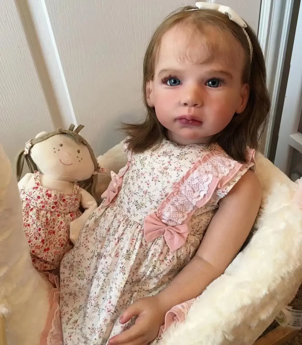 DLS Customized Limited Supply28inch Reborn Baby Lily With Hand-Rooted Hair Already Finished Doll Huge Girl Christmas GIft