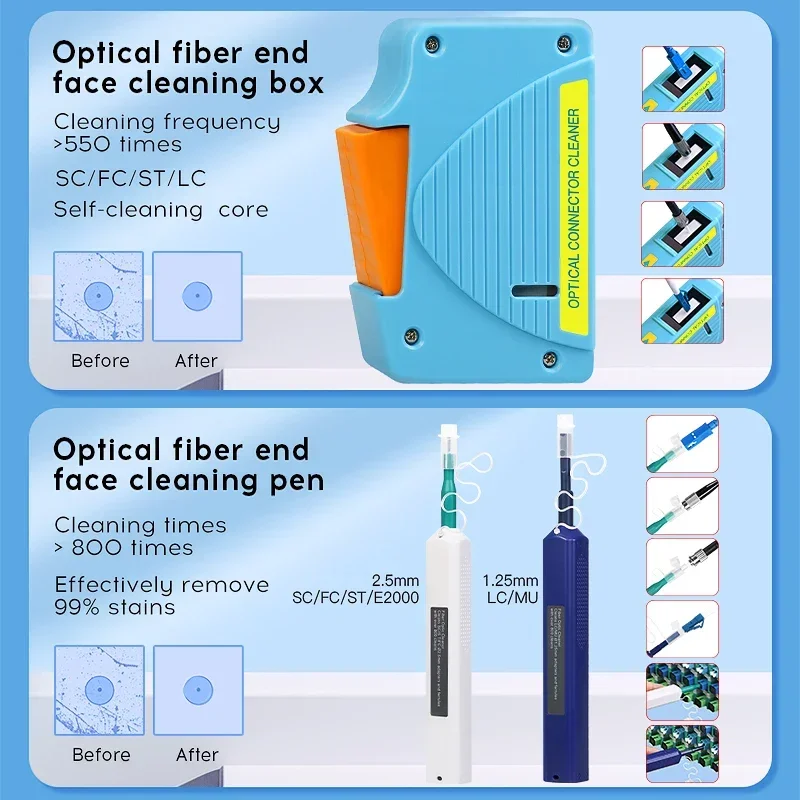 كومبتيكو L-600 التفتيش الألياف فيديو التحقيق المجهر الألياف البصرية نهاية الوجه التفتيش كاشف عرض أدوات تنظيف UPC/APC #4
