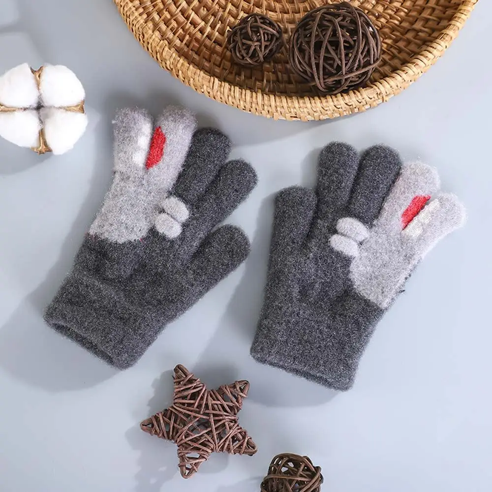 Split met volledige vingers ​ Vingerhandschoenen Ski Winter Kinderen Fleecehandschoenen Kindercadeau Baby Thermische Handschoenen Baby Dikke Kintted Wanten