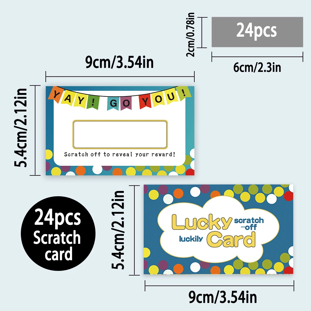24pcs Blank Scratch-Off Cards, Fun and Interactive, 2026 Holiday Surprise Scratch-Off Cards, Party Decorations, DIY Gift Cards