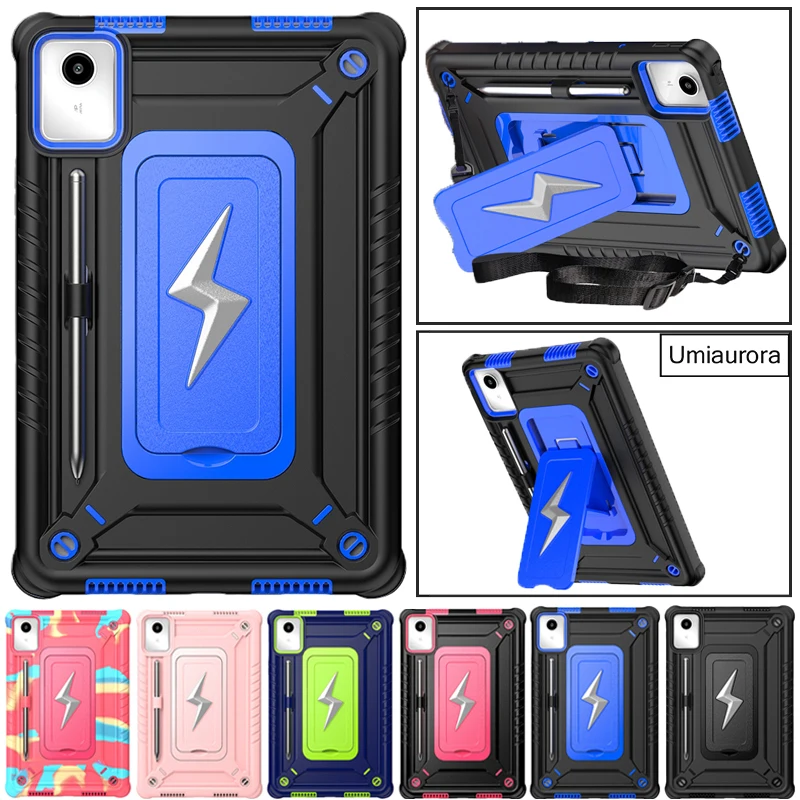 

For Lenovo Idea Tab M11 Xiaoxin Pad 11 inch 2025 TB336FU/ZU TB335FC TB330FU Shockproof Tablet Case Kickstand Strap Armor Funda