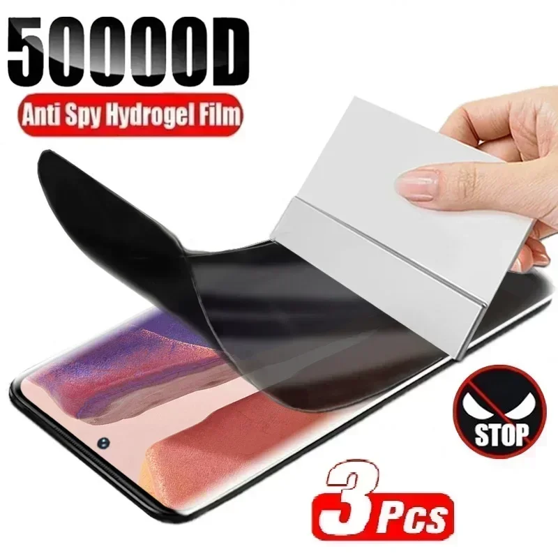 3Pcs Privacy Hydrogel Film For Motorola G34 G54 G84 G53J G53 Y 5G For G54 5G Power Edge 2023 40 Neo Moto G14 Screen Protector