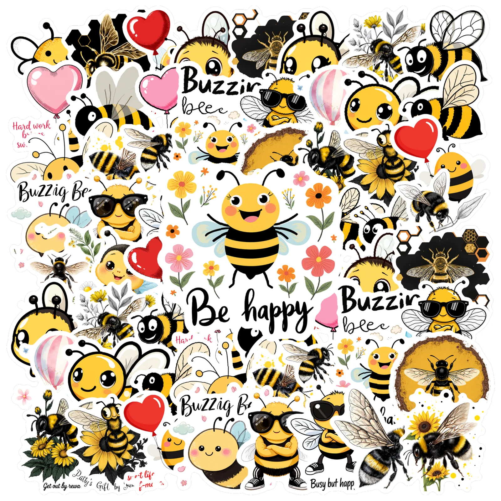 

35 шт. химерные наклейки в виде пчелы, игривый мед, наклейки «сделай сам», наклейки, игрушки для DIY телефона, ноутбука, скрапбукинга, велосипеда, ноутбука, багажа