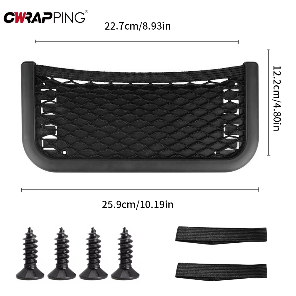 Car Organizer Mesh Storage Bag Net Pocket Mobile Phone Holder Multi Function Car Storage Net for RV Truck SUV Car Accessories image 6