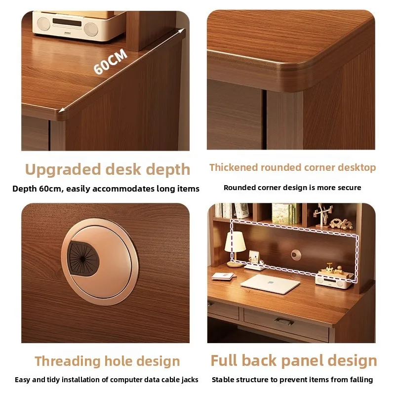 مكتب، رف كتب، طاولة متكاملة، غرفة نوم على الحائط، طاولة كتابة دراسة الطلاب، شقة صغيرة، #5